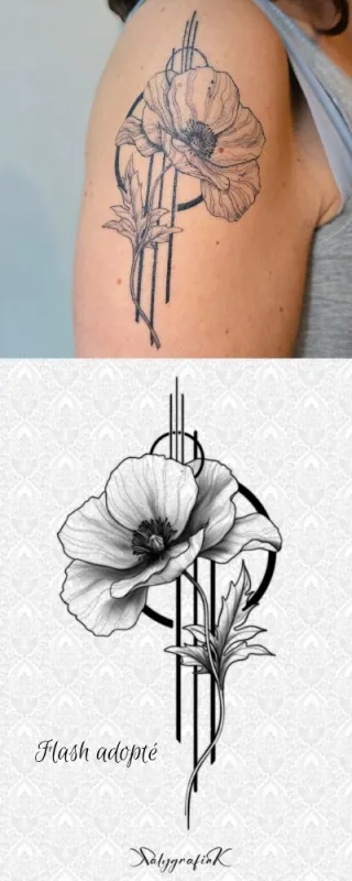Un floral comme je les aime avec une touche graphique 