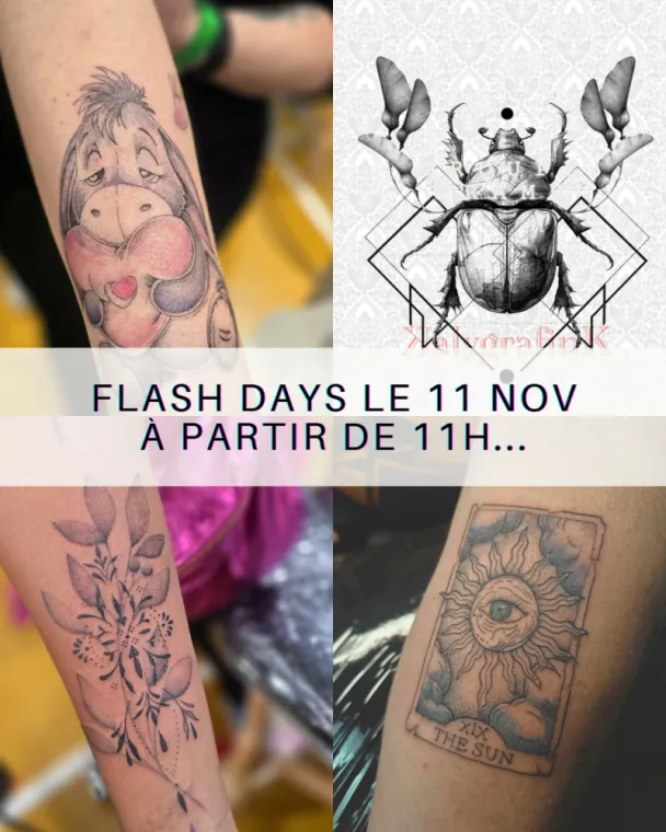 Tatouage sans rendez-vous "Flash day" 11 novembre à Givet , Givet, Kalygrafink